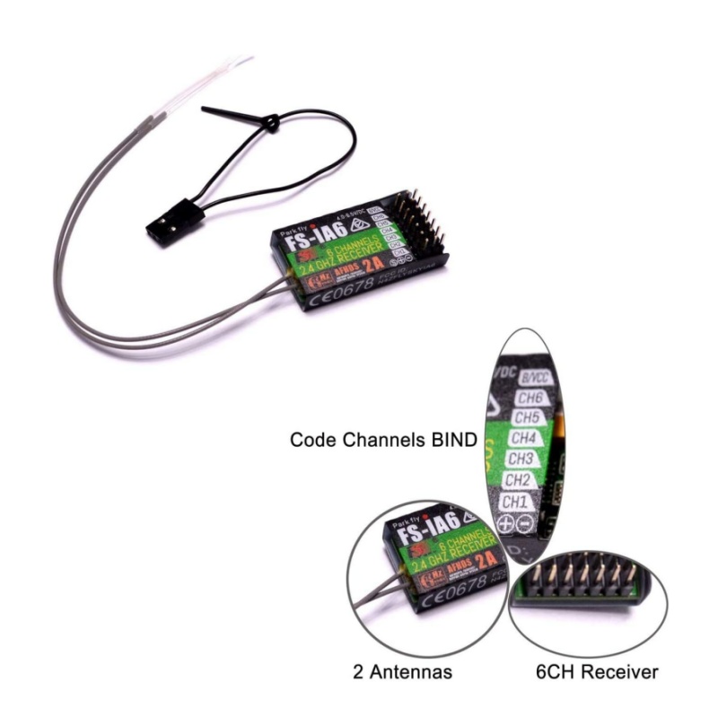 Flysky FS-IA6 Receiver 6CH Dua - đánh giá và giá Fpv Drone Battery