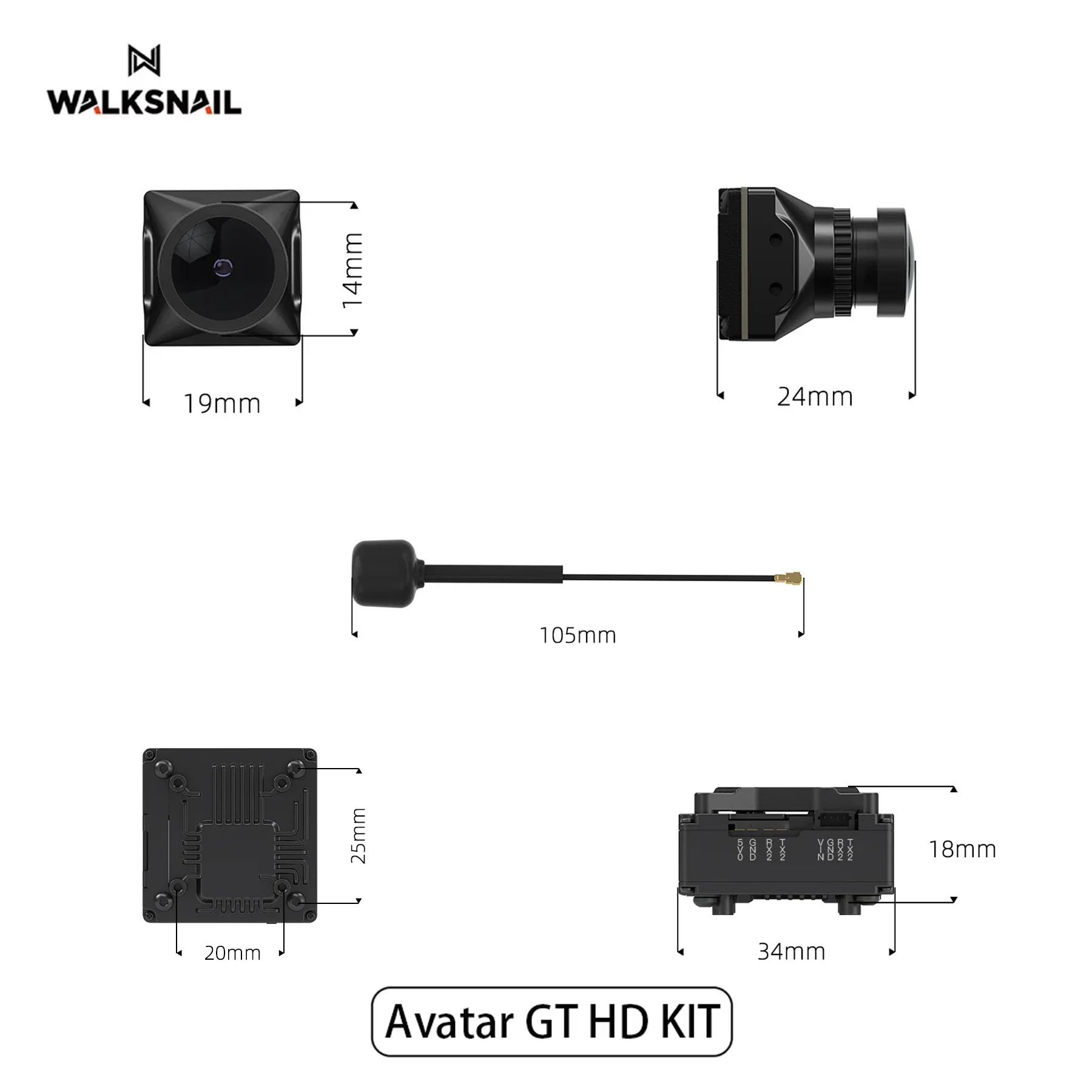 Walksnail Avatar GT HD KIT 2W  - đánh giá và giá Fpv Drone Kit