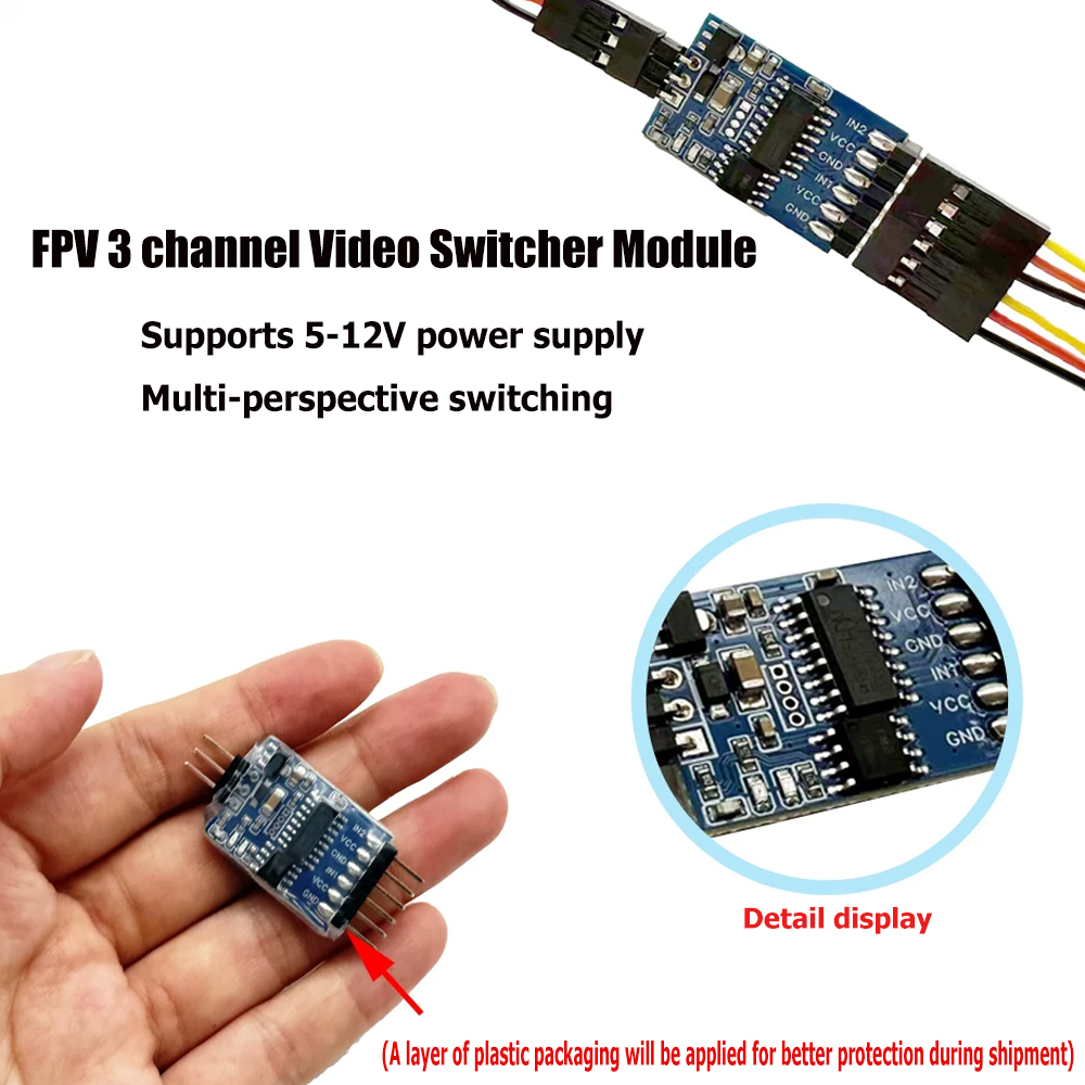 5.8G 3 Channel Video Switcher  - đánh giá và giá Fpv Drone Camera